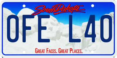 SD license plate 0FEL40