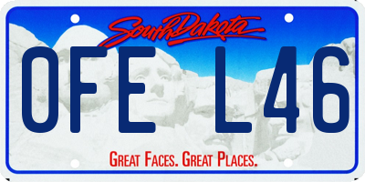 SD license plate 0FEL46
