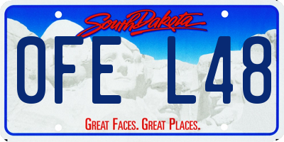 SD license plate 0FEL48