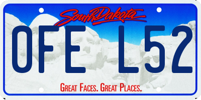SD license plate 0FEL52