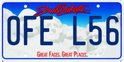 SD license plate 0FEL56