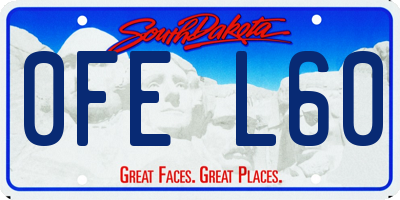 SD license plate 0FEL60