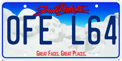 SD license plate 0FEL64