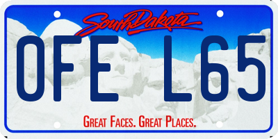 SD license plate 0FEL65