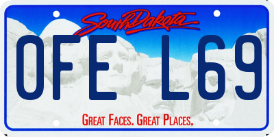 SD license plate 0FEL69