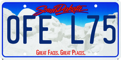 SD license plate 0FEL75