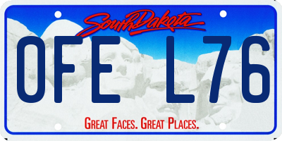 SD license plate 0FEL76