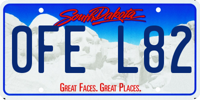SD license plate 0FEL82