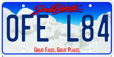 SD license plate 0FEL84