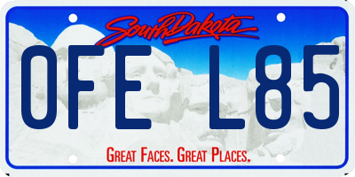SD license plate 0FEL85