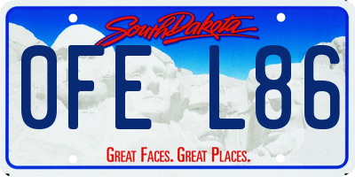 SD license plate 0FEL86