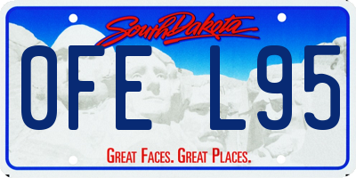 SD license plate 0FEL95