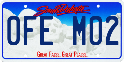 SD license plate 0FEM02