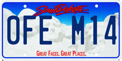 SD license plate 0FEM14