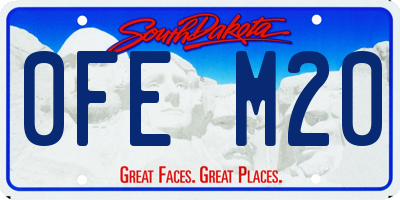 SD license plate 0FEM20