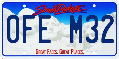 SD license plate 0FEM32