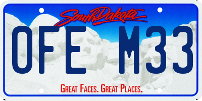 SD license plate 0FEM33