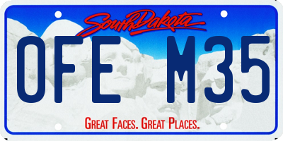 SD license plate 0FEM35