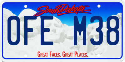 SD license plate 0FEM38