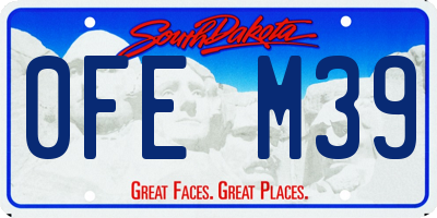 SD license plate 0FEM39