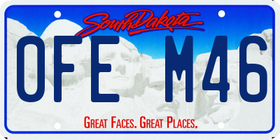 SD license plate 0FEM46