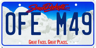 SD license plate 0FEM49