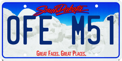 SD license plate 0FEM51