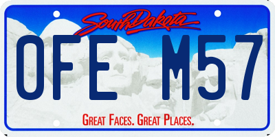 SD license plate 0FEM57