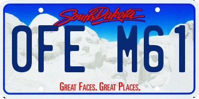 SD license plate 0FEM61