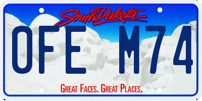 SD license plate 0FEM74