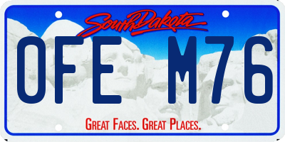 SD license plate 0FEM76