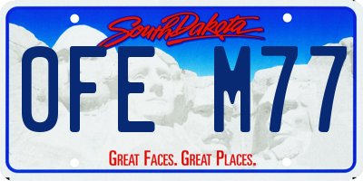 SD license plate 0FEM77