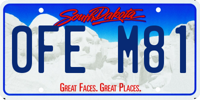 SD license plate 0FEM81