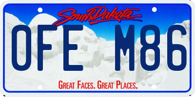 SD license plate 0FEM86