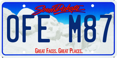 SD license plate 0FEM87