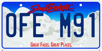 SD license plate 0FEM91