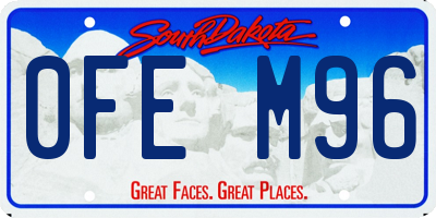 SD license plate 0FEM96