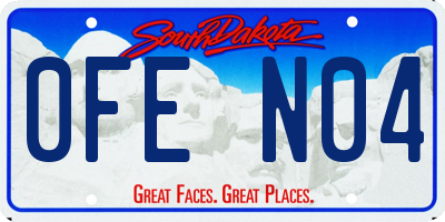 SD license plate 0FEN04