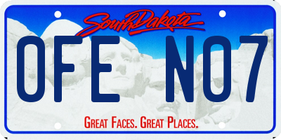 SD license plate 0FEN07