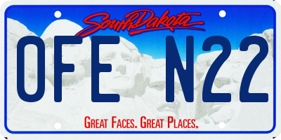SD license plate 0FEN22