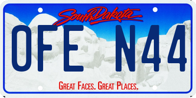 SD license plate 0FEN44