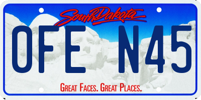 SD license plate 0FEN45