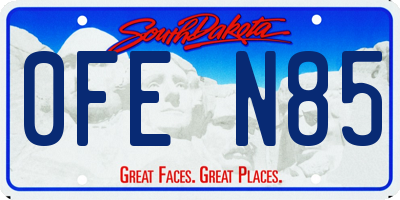 SD license plate 0FEN85