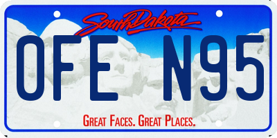 SD license plate 0FEN95