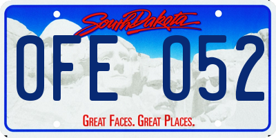 SD license plate 0FEO52