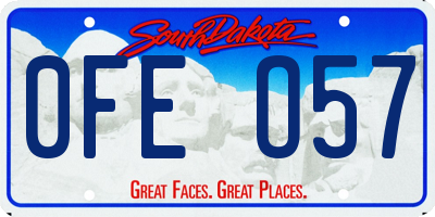 SD license plate 0FEO57