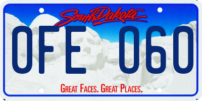 SD license plate 0FEO60