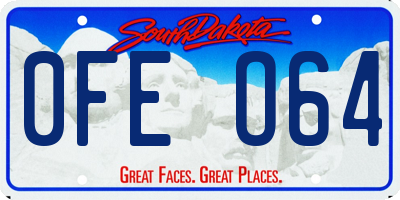 SD license plate 0FEO64