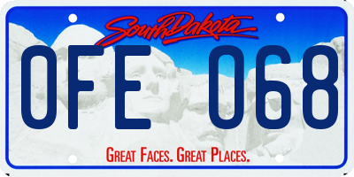 SD license plate 0FEO68