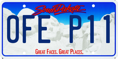 SD license plate 0FEP11